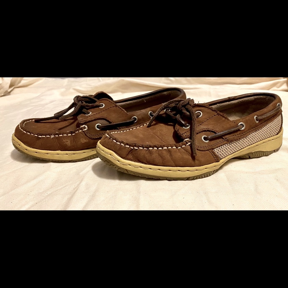 Size 7.5, Highland Creek boat shoes